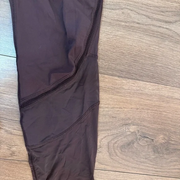 Lululemon Fresh In Mesh Tight (25") Pelt purple maroon leggings mesh - Picture 9 of 12
